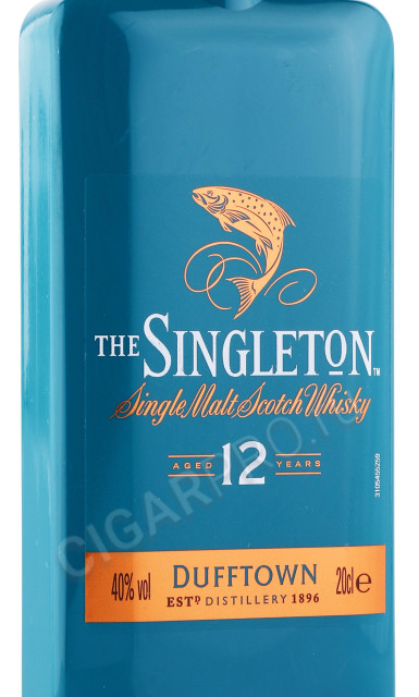 этикетка виски singleton of dufftown 12 years 0.2л