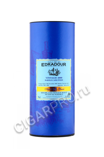 подарочная упаковка edradour 21 years old bordeaux cask finish 0.7л