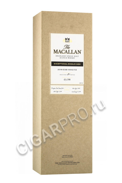 подарочная упаковка macallan exceptional single cask №5542 22 years 0.7 l