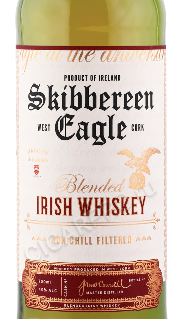 этикетка виски skibbereen eagle blended whisky 0.7л