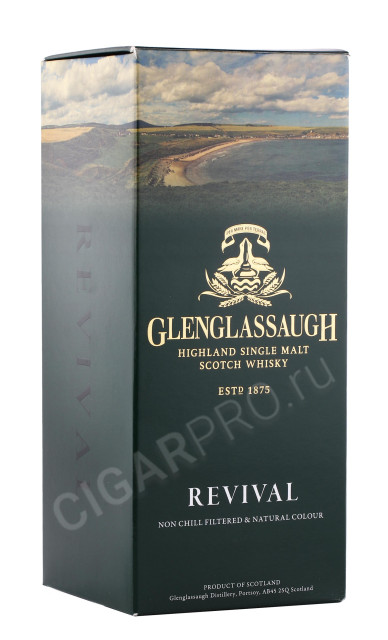 подарочная упаковка виски glenglassaugh reviva 0.7л