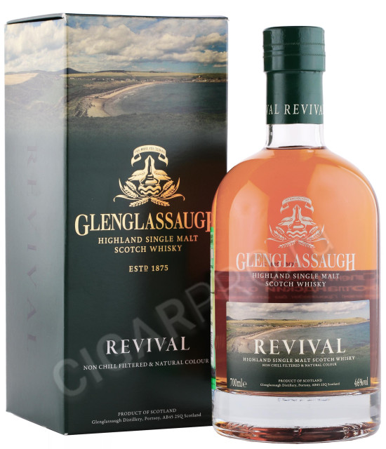 виски glenglassaugh reviva 0.7л в подарочной упаковке