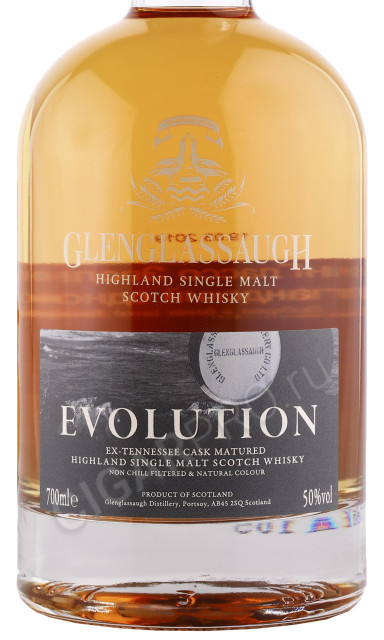 этикетка виски glenglassaugh evolution 0.7л