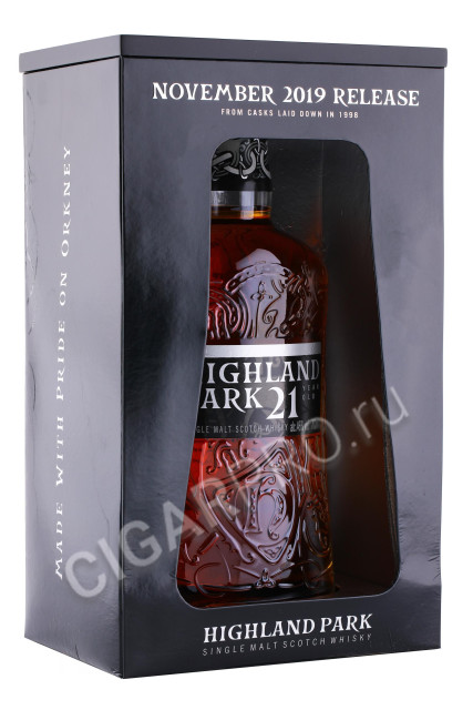 подарочная упаковка виски highland park 21 years 0.7л