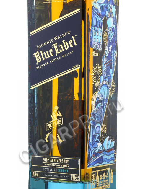 этикетка johnnie walker blue label 200th anniversary edition