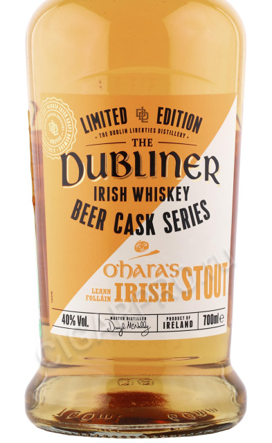 этикетка виски the dubliner beer cask series 0.7л