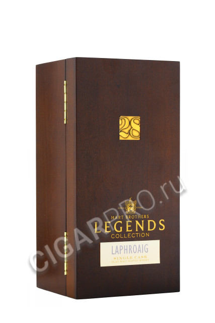 подарочная упаковка laphroaig single 28 years old legends collection 0.7л