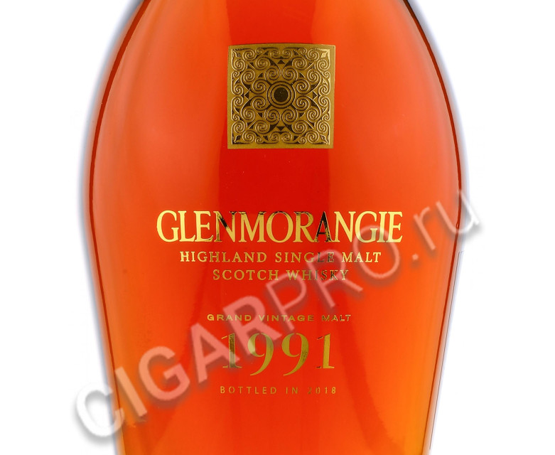 этикетка glenmorangie grand vintage malt 1991