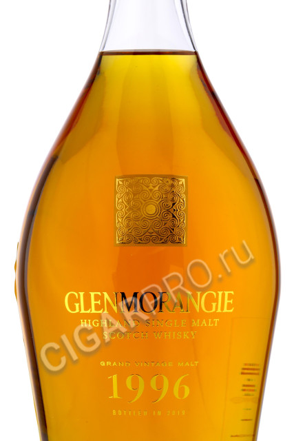 этикетка glenmorangie grand vintage malt 1996 0.7л