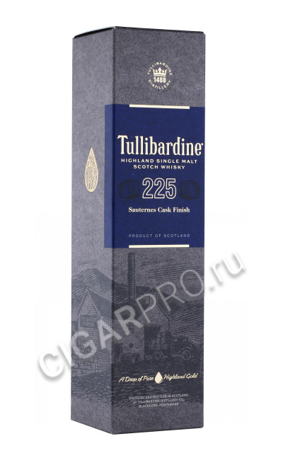 подарочная упаковка виски tullibardine 225 0.7л