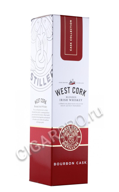 подарочная упаковка виски west cork bourbon cask 0.7л