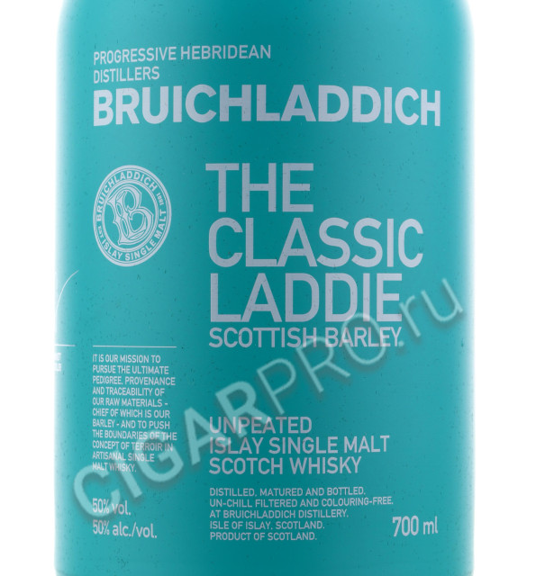 этикетка bruichladdich scottish barley 0.7 l