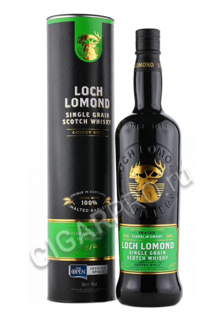 loch lomond single grain peated купить - шотландский виски лох ломонд сингл грэйн питэд в тубе цена