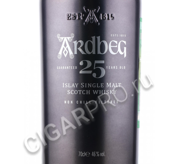 этикетка ardbeg 25 years old