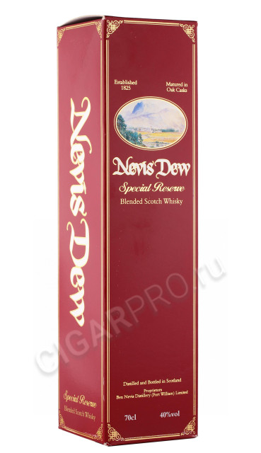 подарочная упаковка виски dew of ben nevis special reserve 0.7л