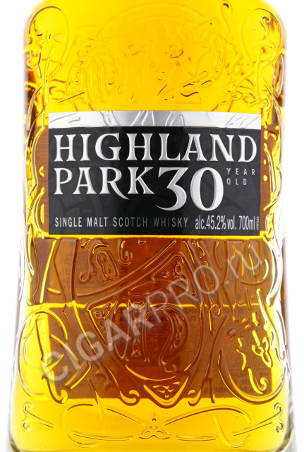 этикетка highland park 30 years 0.7 l