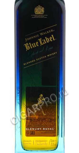 этикетка johnnie walker blue label glenury royal 0.7 l