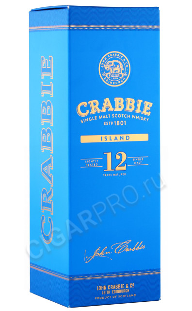 подарочная упаковка виски crabbie 12 years old 0.7л