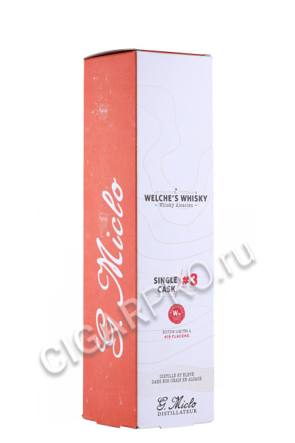 подарочная коробка виски welches single cask 0.7л