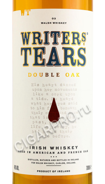 этикетка writers tears double oak