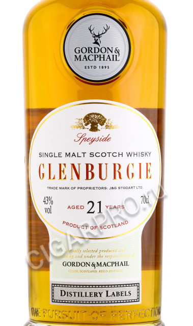 этикетка gordon & macphail glenburgie 21 yo