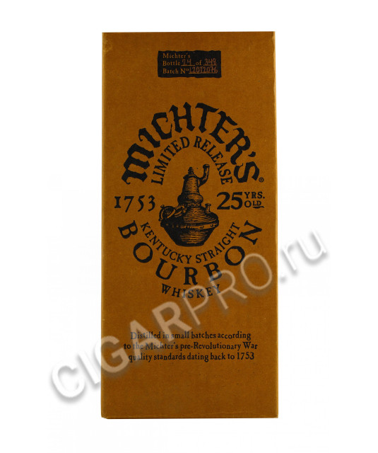 подарочный упаковка michters 25 years bourbon