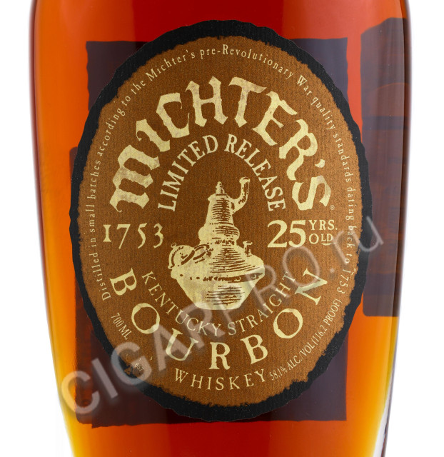 этикетка michters 25 years bourbon