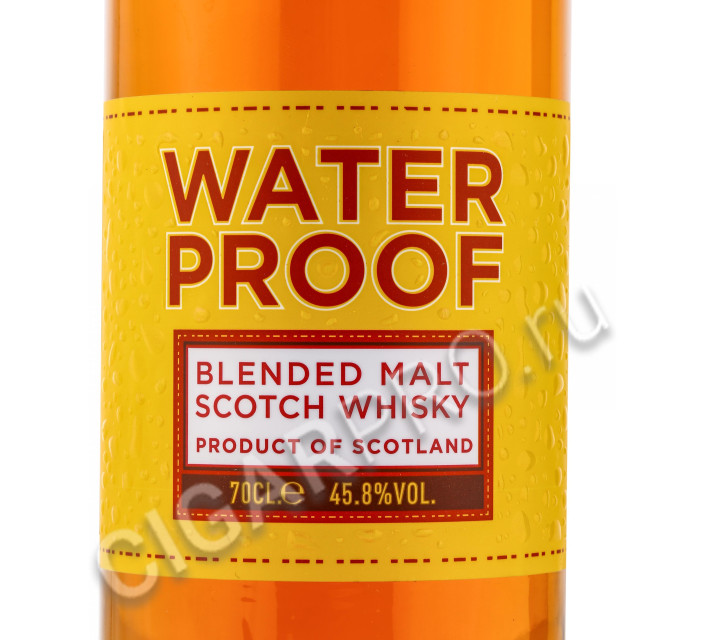 этикетка waterproof blended malt