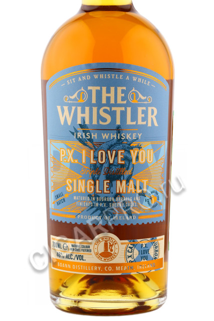 этикетка the whistler p x i love you single malt 0.7л