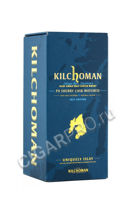 подарочная упаковка kilchoman px sherry cask matured 0.7л