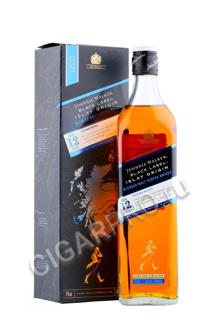 johnnie walker black label 12 years old islay origin купить виски джонни уокер блэк лейбл айла ориджин 12 лет 0.7л цена