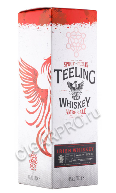 подарочная упаковка виски teeling amber ale 0.7л