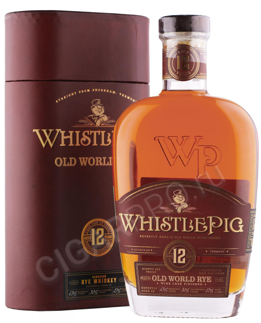 виски whistlepig 12 year old 0.7л в подарочной упаковке