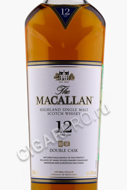 этикетка macallan double cask 12 years old 0.5л