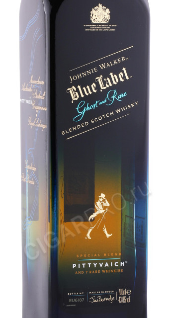 этикетка виски johnnie walker blue label ghost and rare 0.7л