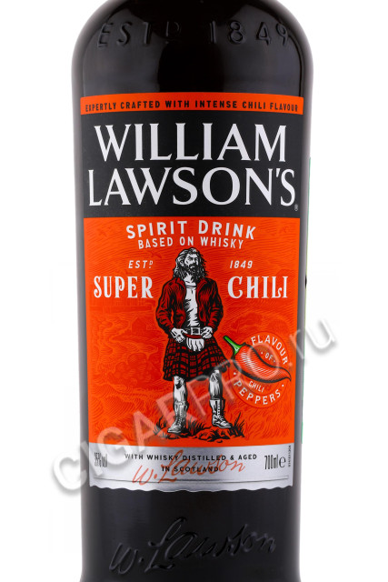 этикетка виски william lawsons super chili 0.7л