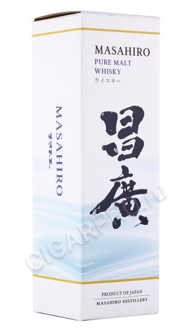 подарочная упаковка виски masahiro pure malt 0.7л