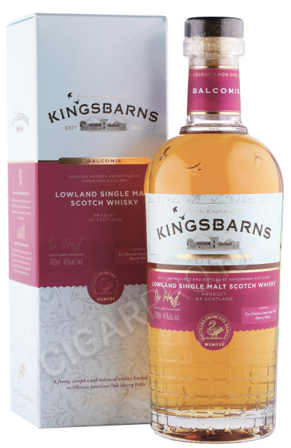 виски kingsbarns balcomie 0.7л в подарочной упаковке