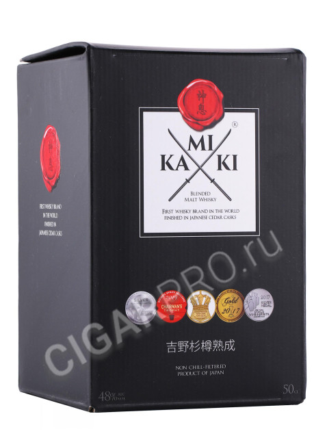подарочная упаковка виски kamiki intense blended malt 0.5л