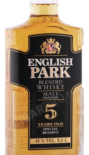 этикетка виски english park 5 years old 0.5л