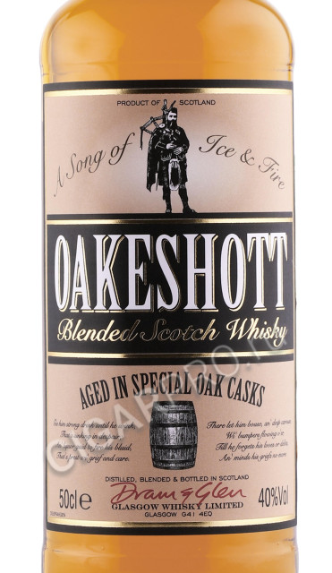 этикетка виски oakeshott 0.5л