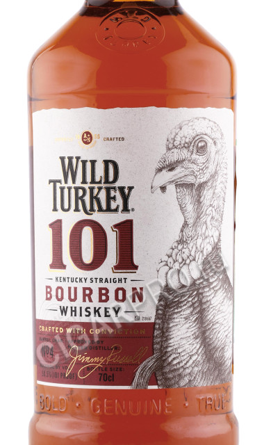 этикетка виски wild turkey 101 0.7л