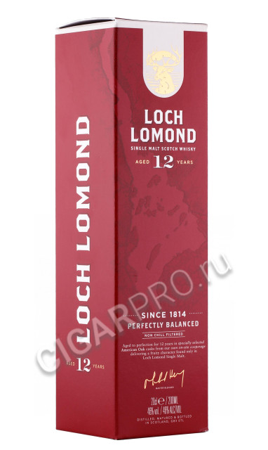 подарочная упаковка виски loch lomond 12 years old 0.2л