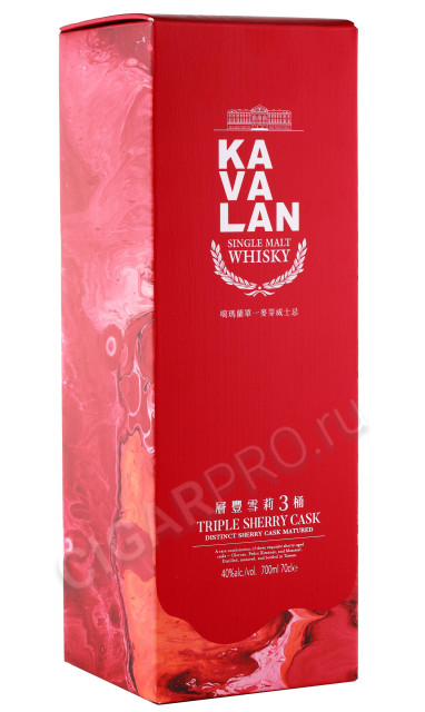 подарочная упаковка виски kavalan triple sherry cask 0.7л