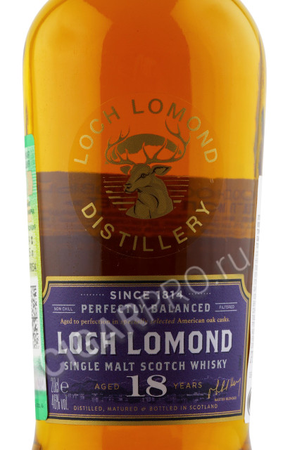 этикетка loch lomond 18 years old 0.2л