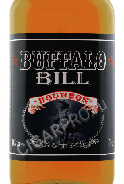 этикетка buffalo bill bourbon 0.7л