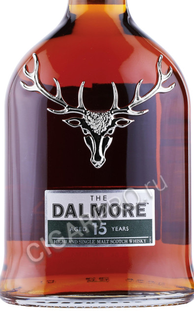 этикетка виски dalmore 15 years old 0.7л