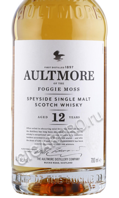 этикетка виски aultmore 12 year old 0.7л