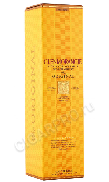 подарочная упаковка виски glenmorangie original 10 years 0.35л