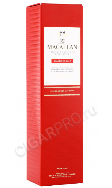 подарочная упаковка виски macallan classic cut 0.7л